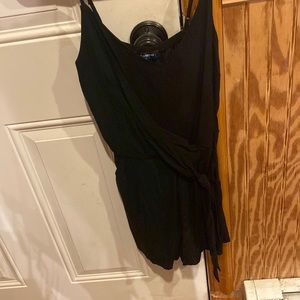 Black Asymmetrical Romper